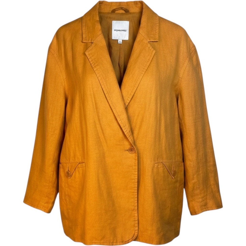 Madewell Linen Blazer Size Medium Relaxed Fit Minimalist Quiet Luxury Chic